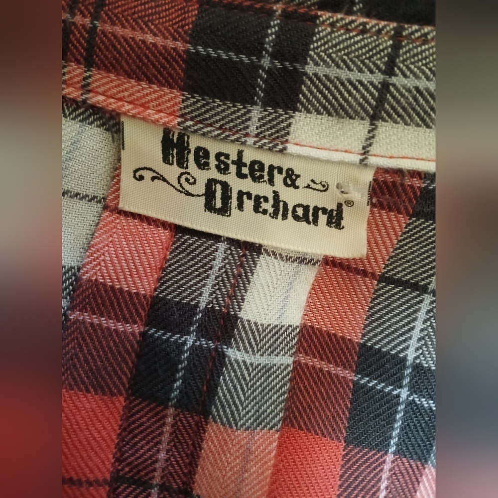 Hester & Orchard Soft Flannel Plaid W/Fringe Large Western Cottagecore - Picture 5 of 6